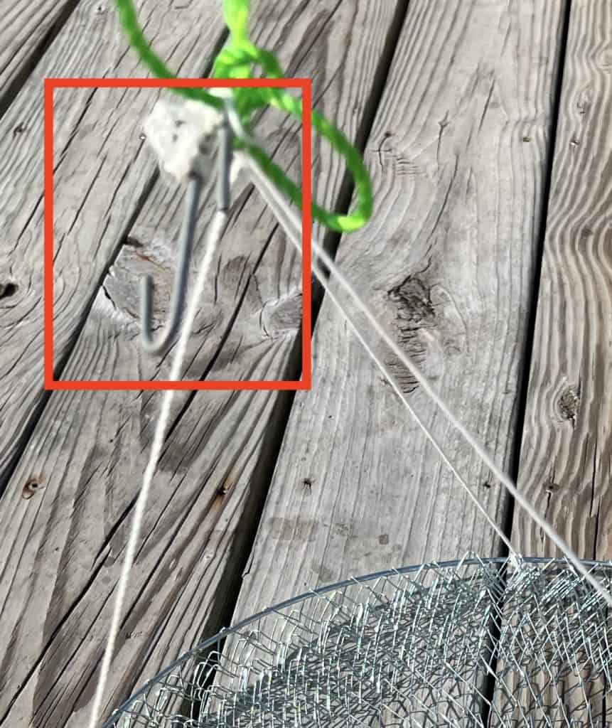 The S ring at the end of the Hurricane Ring Net can ruin your catch, remove it.